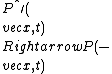 P^\' (\\vec{x},t)  \\Rightarrow P ( - \\vec{x},t)
